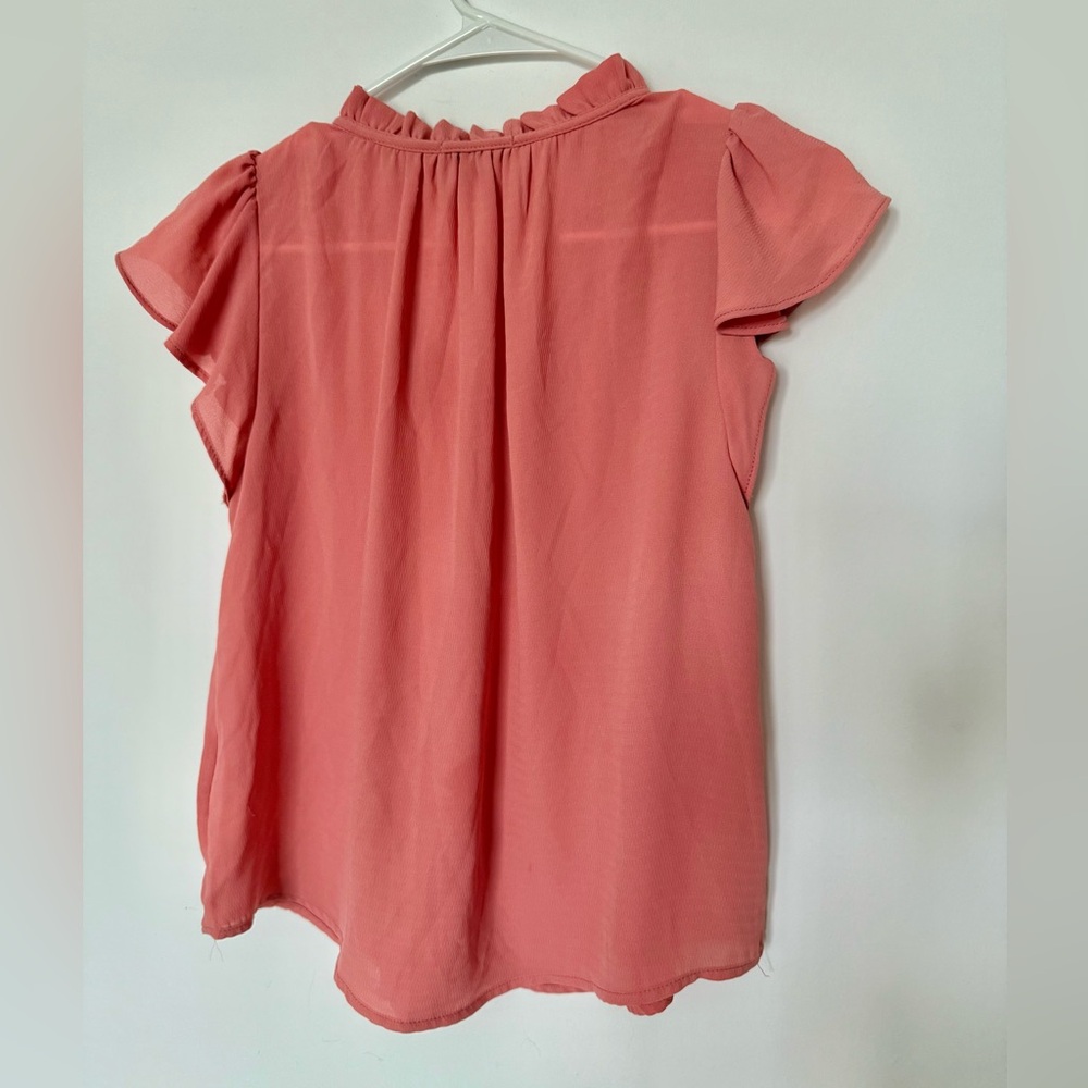 Women's Pink Ruffle Top - Picture 2 of 4